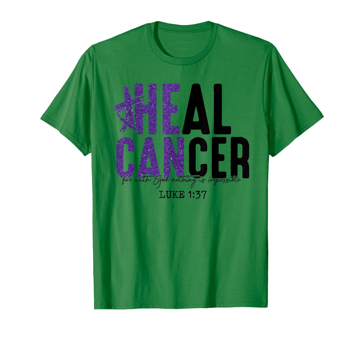 Heal Cancer Believe God Pancreatic Cancer Awareness T-Shirt