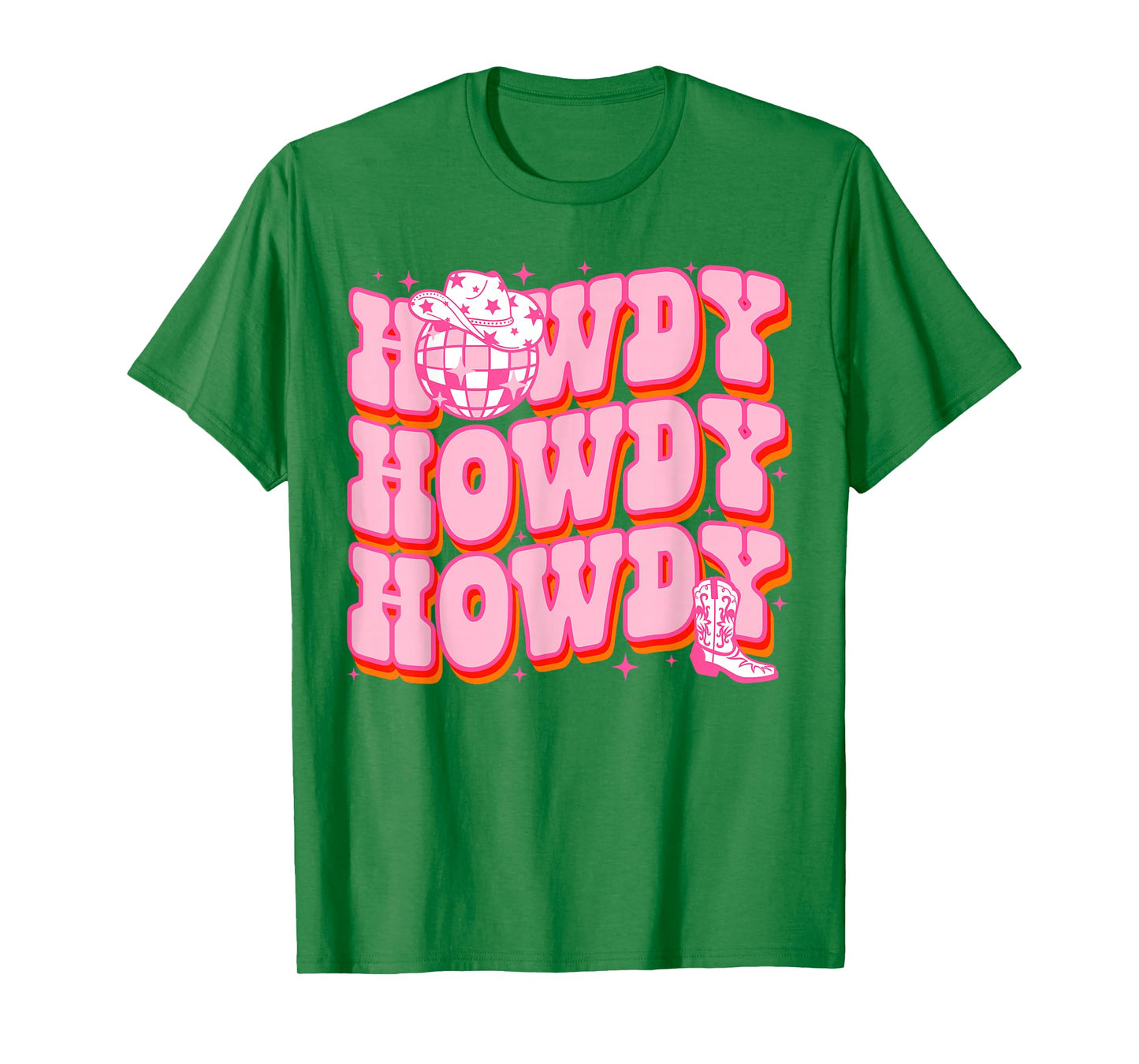 Howdy Southern Western Girl Country Rodeo Pink Cowgirl Disco T-Shirt