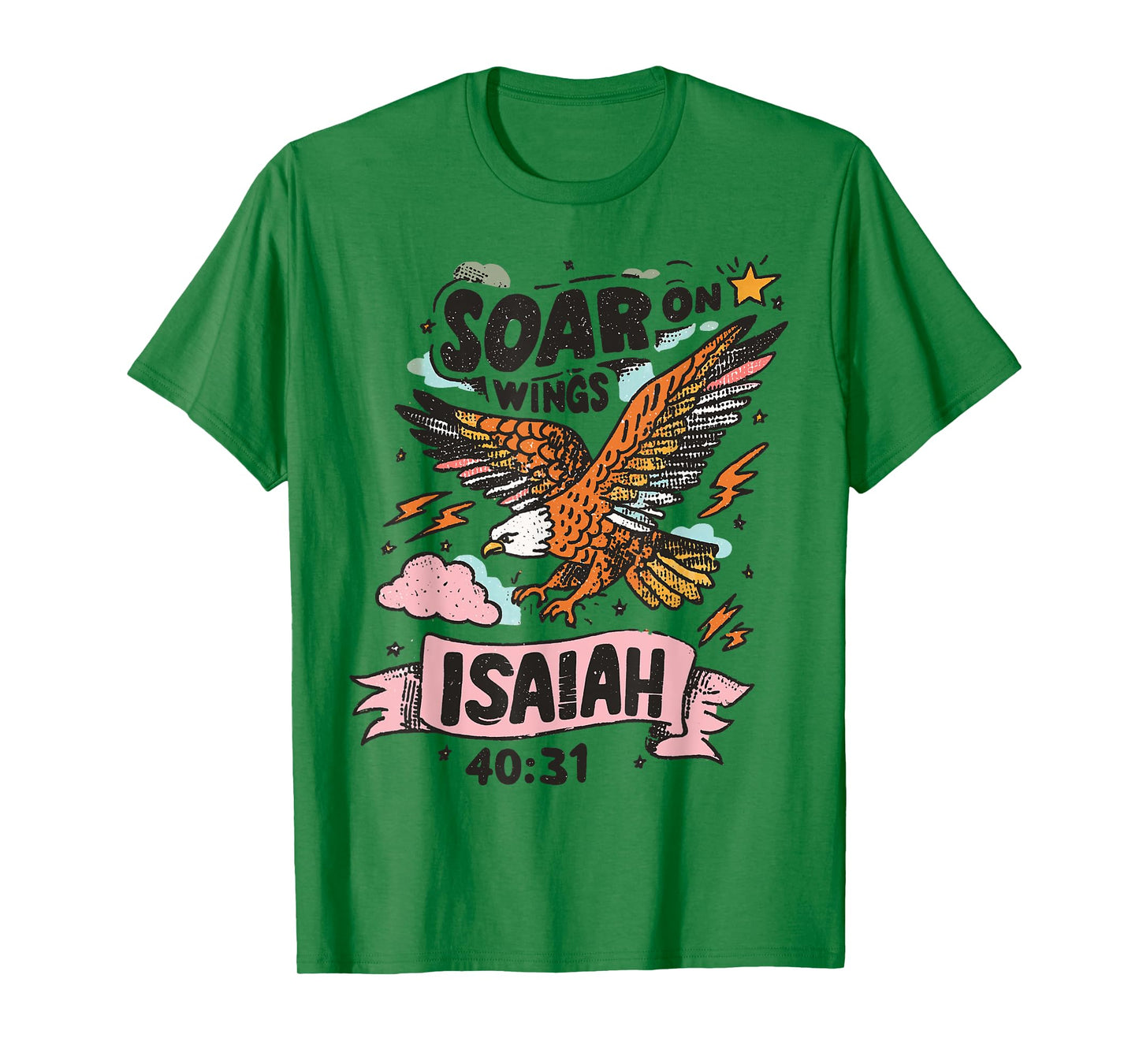 Soar On Wings Like Eagle Vintage Christian Faith Based Jesus T-Shirt