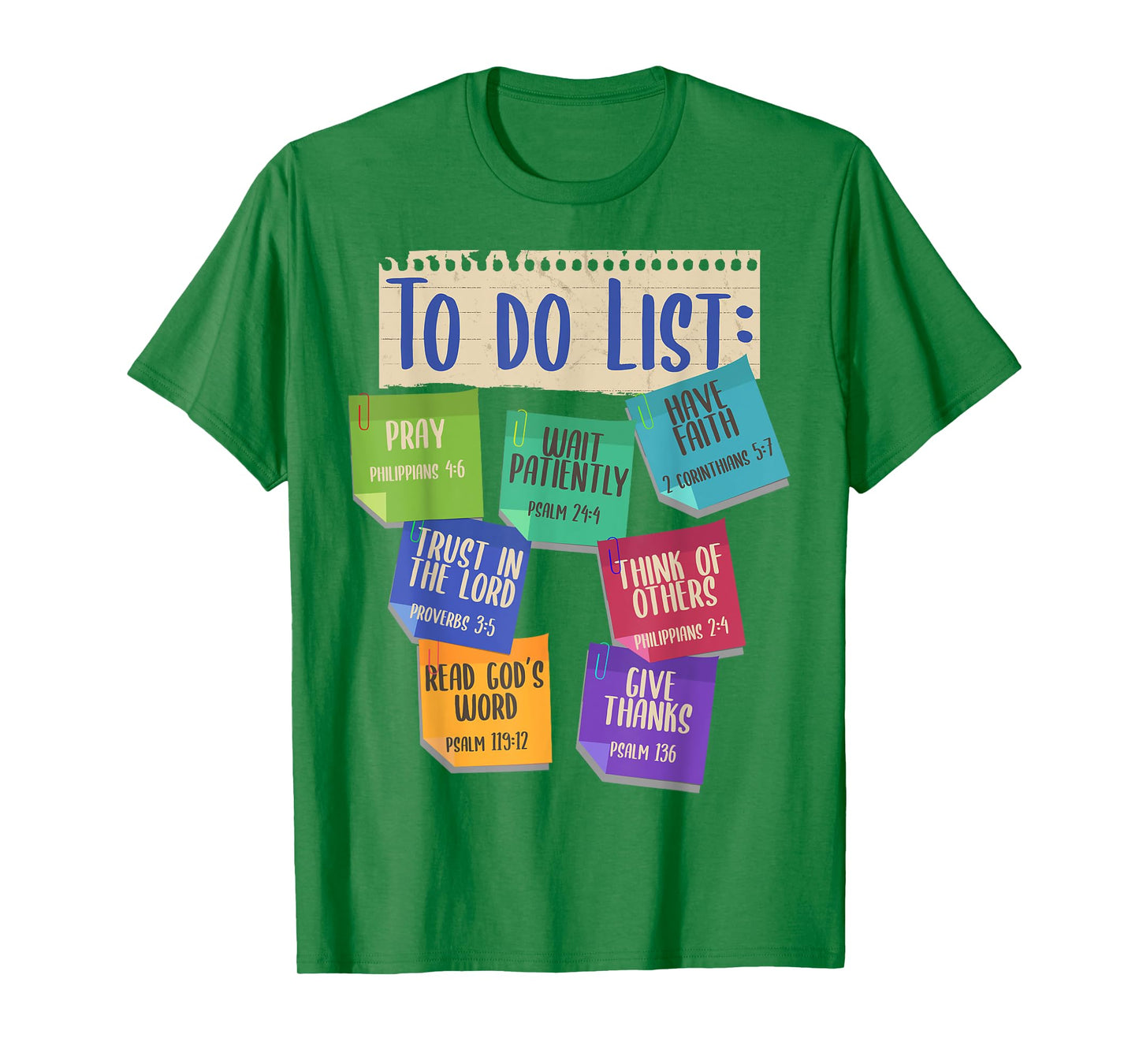Christian To Do List Faith Bible Verse Religious Christian T-Shirt