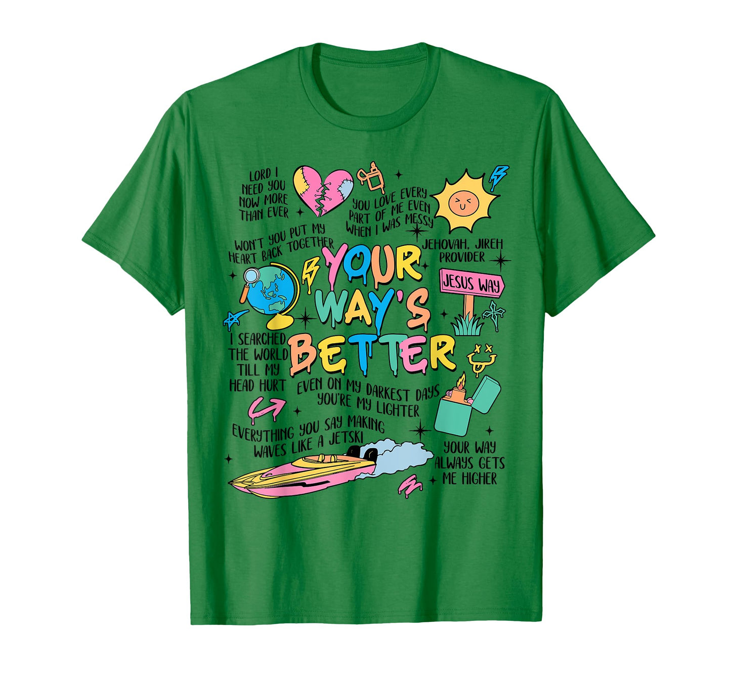 Jesus, Christian Quote, Life-Is-Better-With Jesus Christ Tee T-Shirt