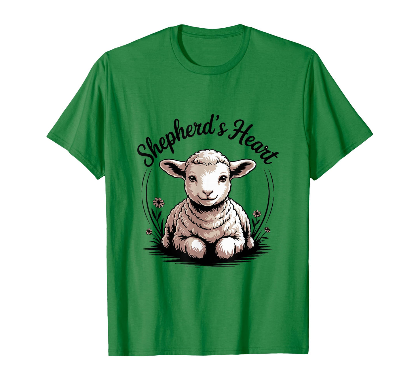 Shepherd’s Heart Christian Lamb with Faith Symbol of Care T-Shirt