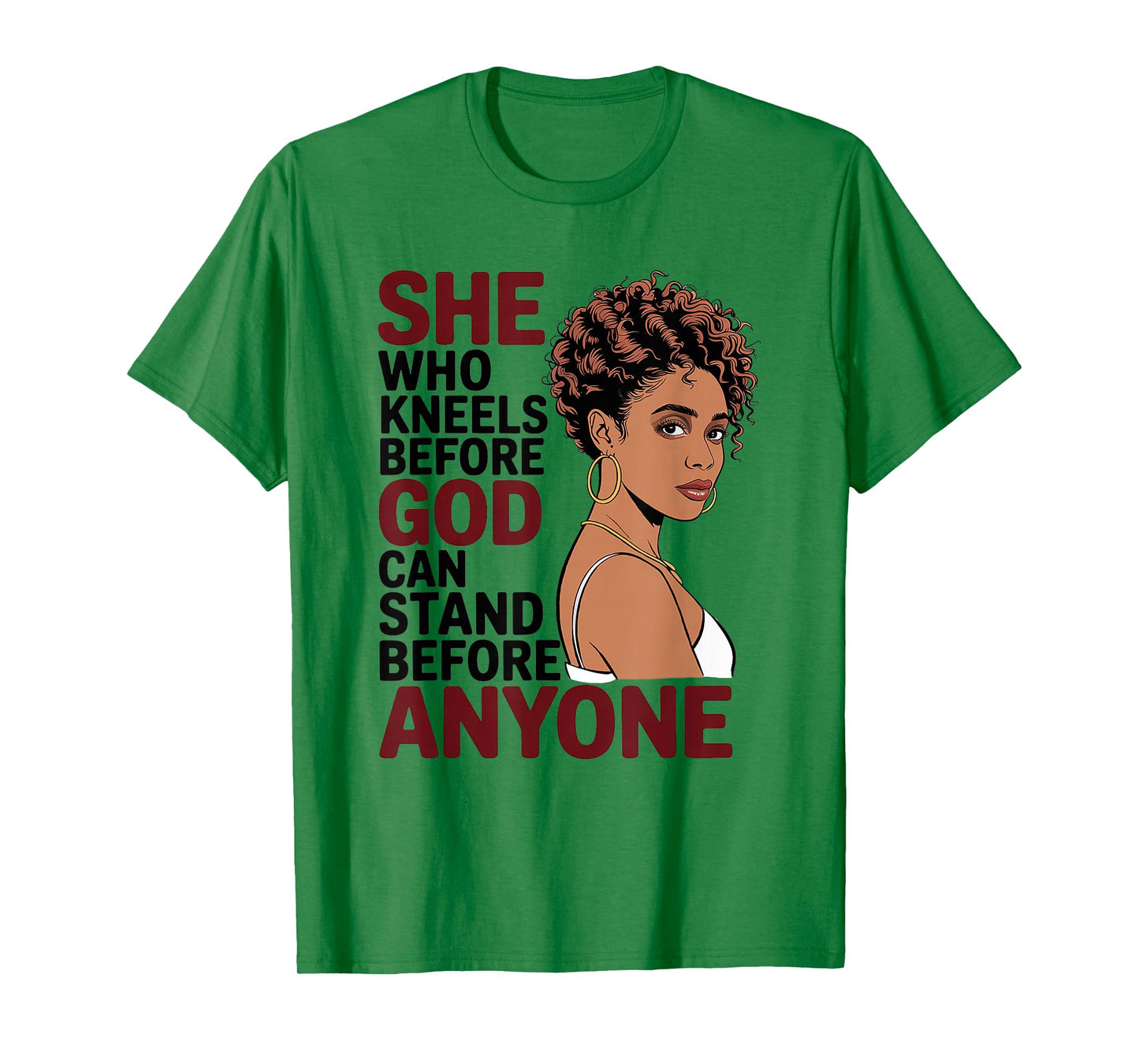 Black Woman Pride African American Christian Faith T-Shirt