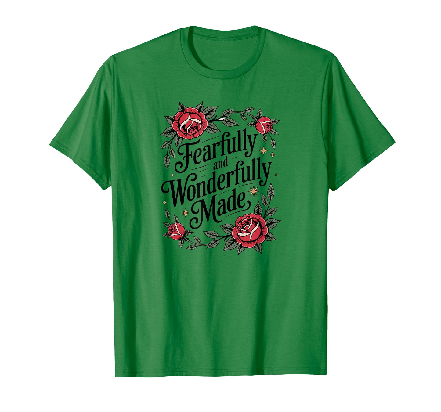 Fearfully and Wonderfully Made Floral Christian T-Shirt