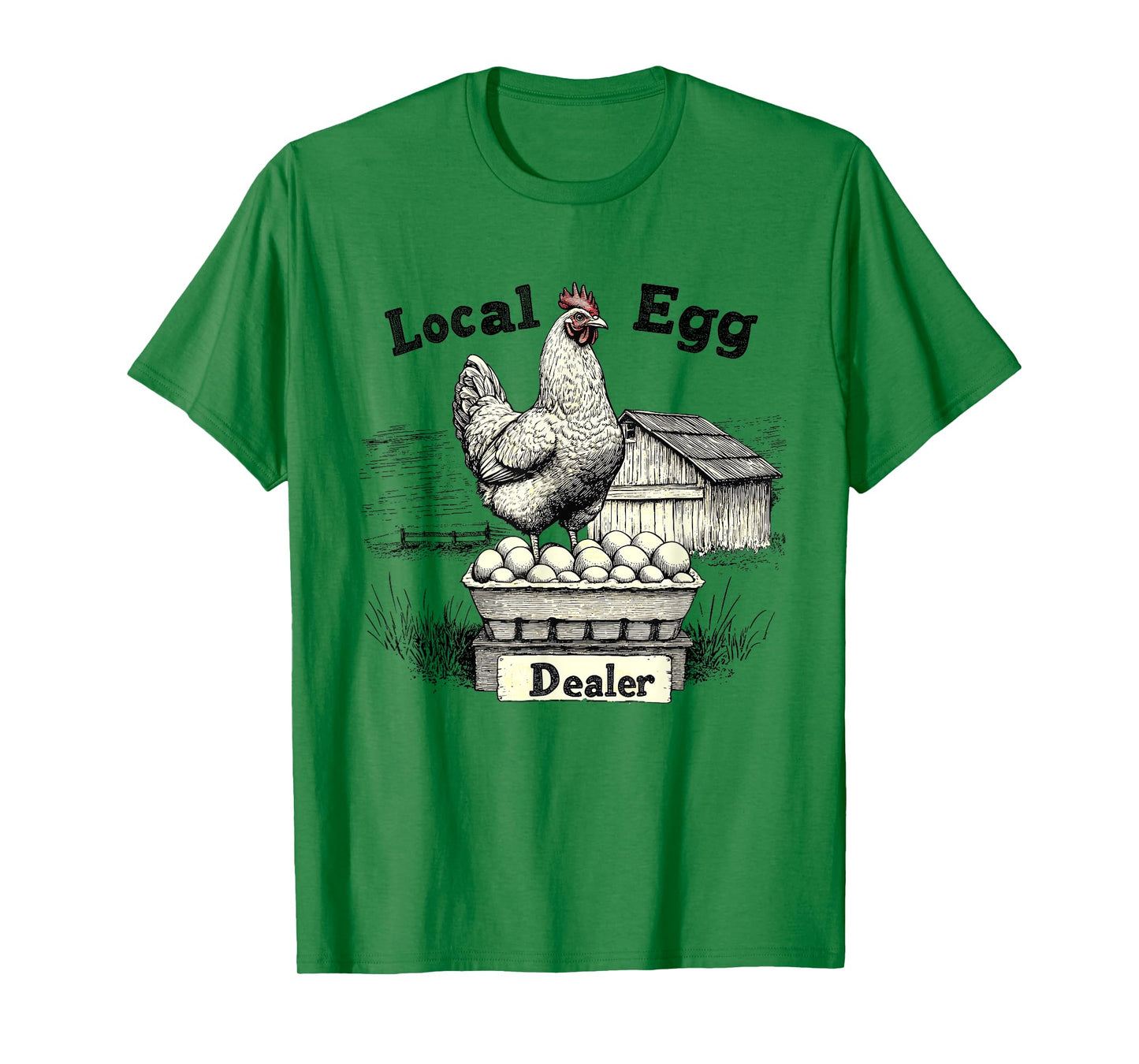 Local Egg Dealer Retro Chicken Funny Farmer Easter T-Shirt