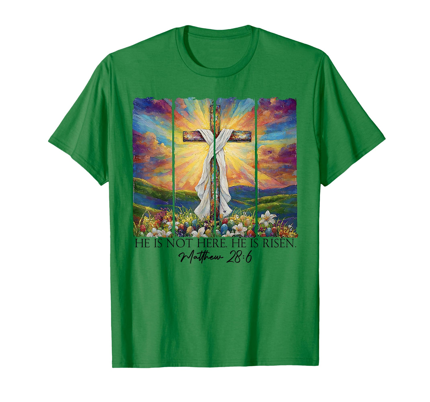 He is Risen Aesthetic Jesus Cross Easter Christian Religious T-Shirt