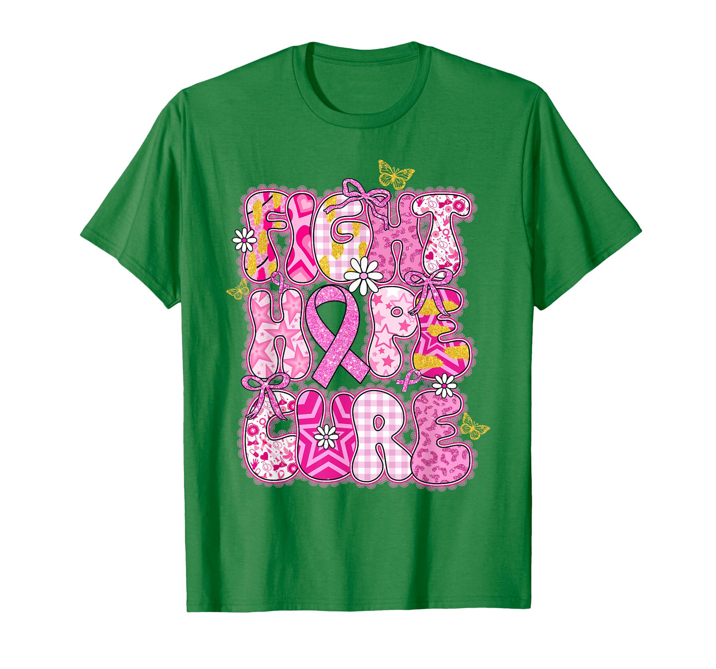 Faith Hope Cure Breast Cancer October We Wear Pink Women T-Shirt