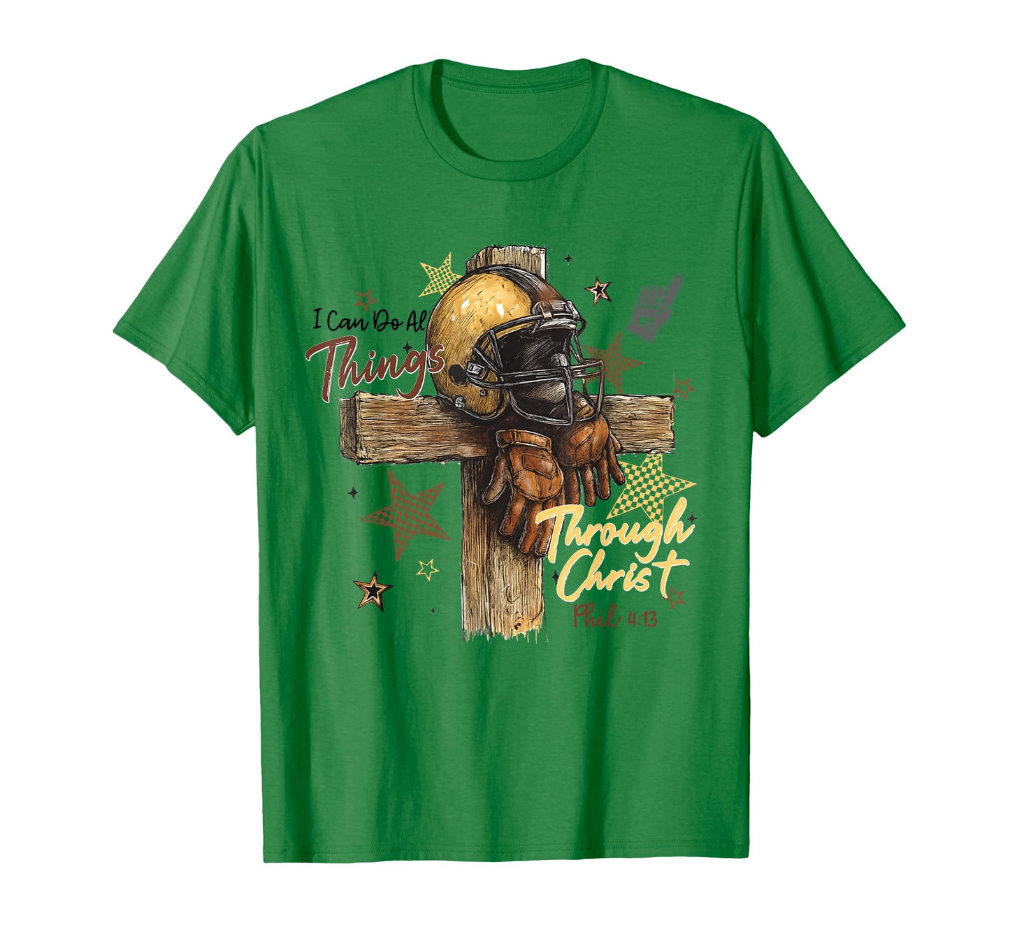 I Can Do All Things Through Christ Game Day Football Season T-Shirt