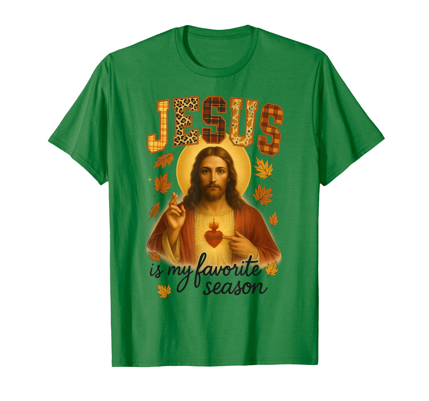 HUGvyn Thanksgiving Jesus is My Favorite Season Fall Faith T-Shirt