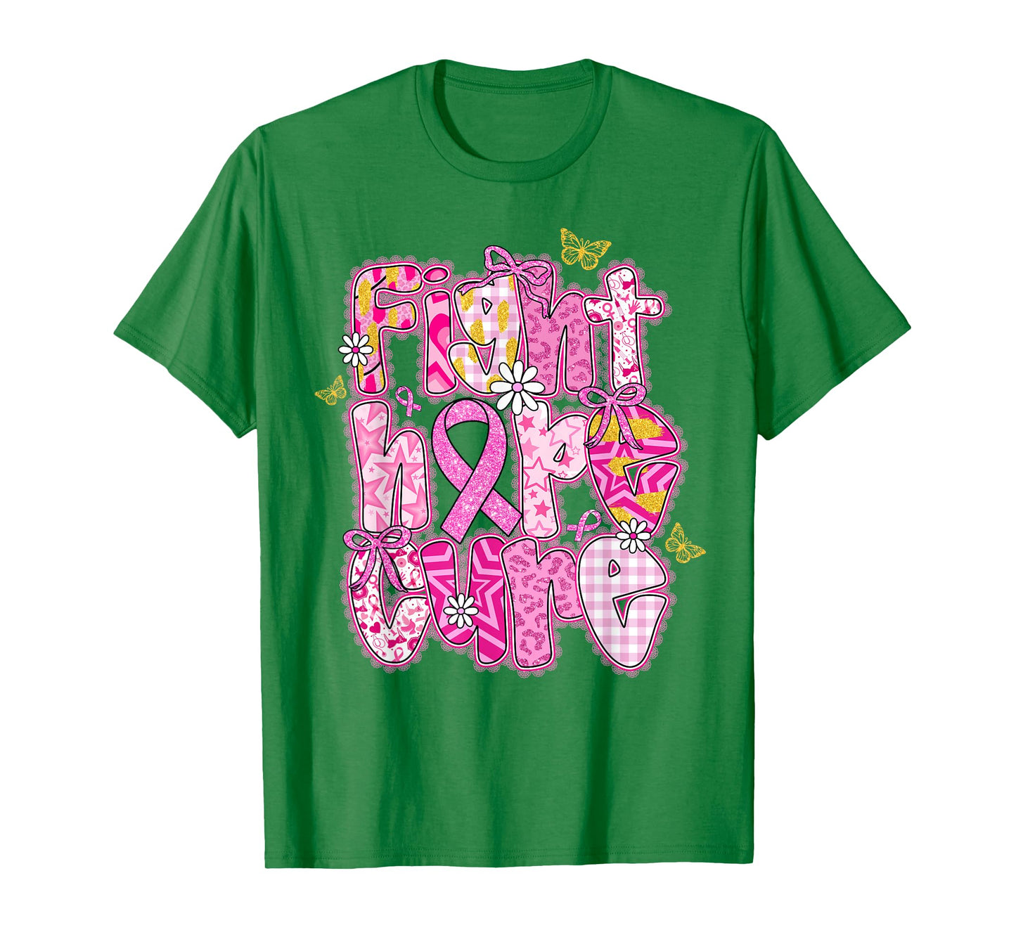 Faith Hope Cure Breast Cancer October We Wear Pink Women T-Shirt