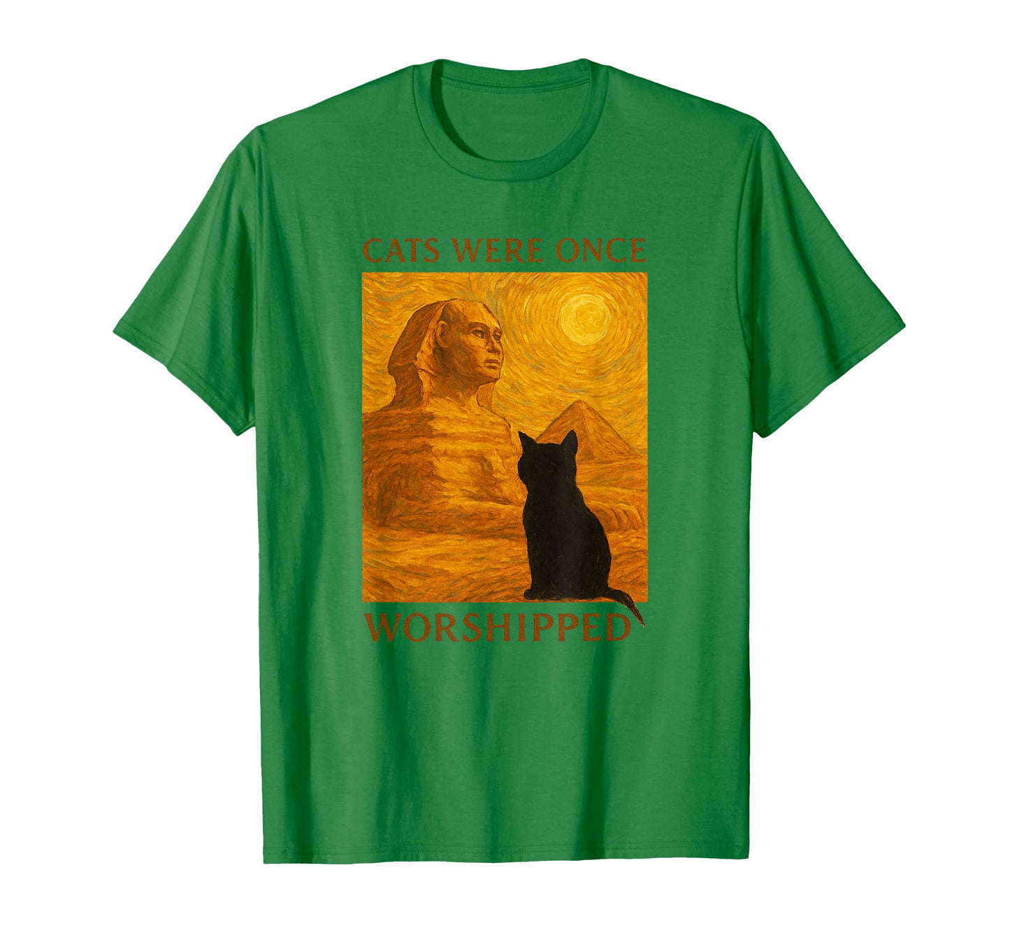 Cat God Worshipped Ancient Egypt Sphinx Funny Cat Meme T-Shirt