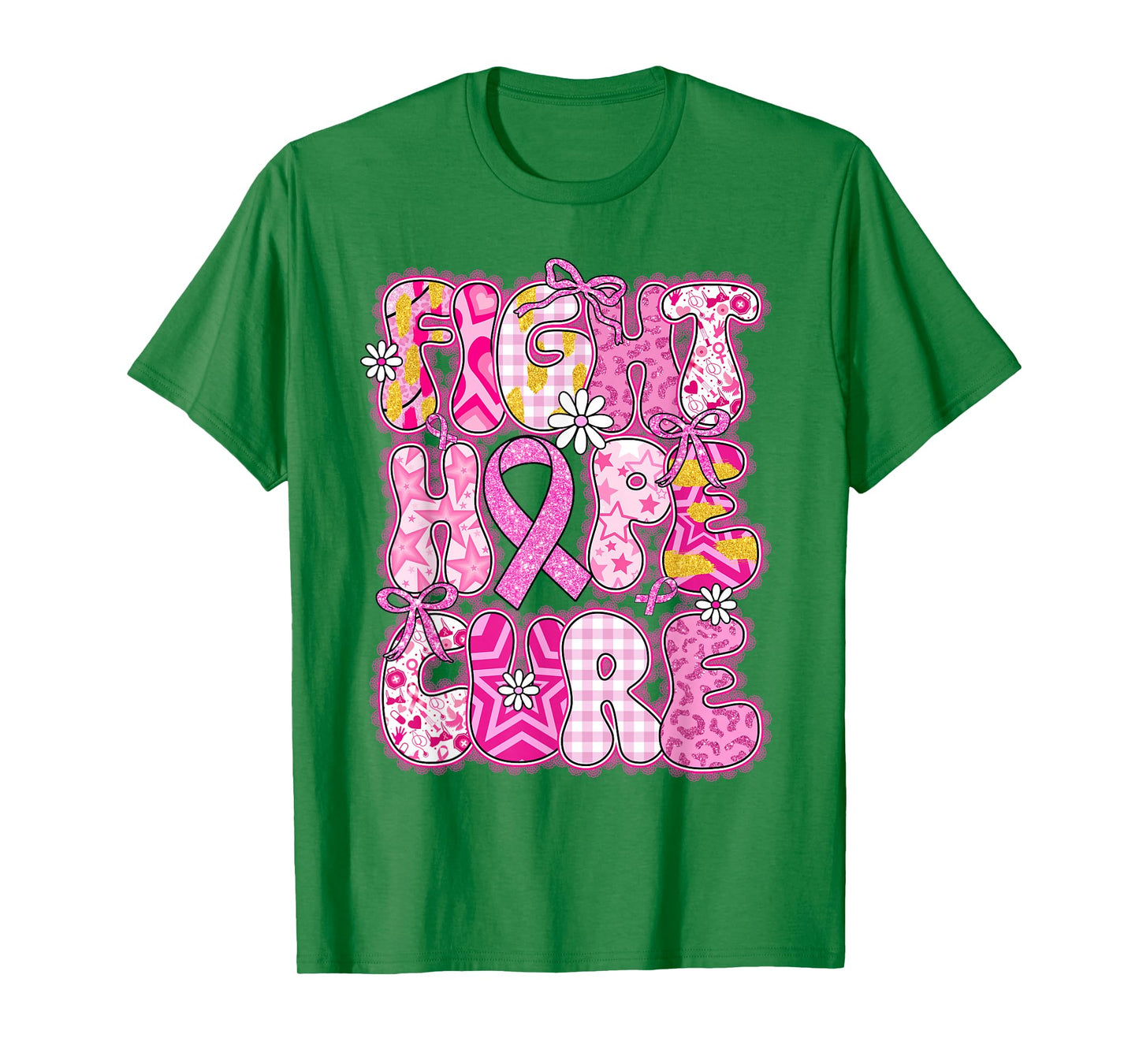 Faith Hope Cure Breast Cancer October We Wear Pink Women T-Shirt