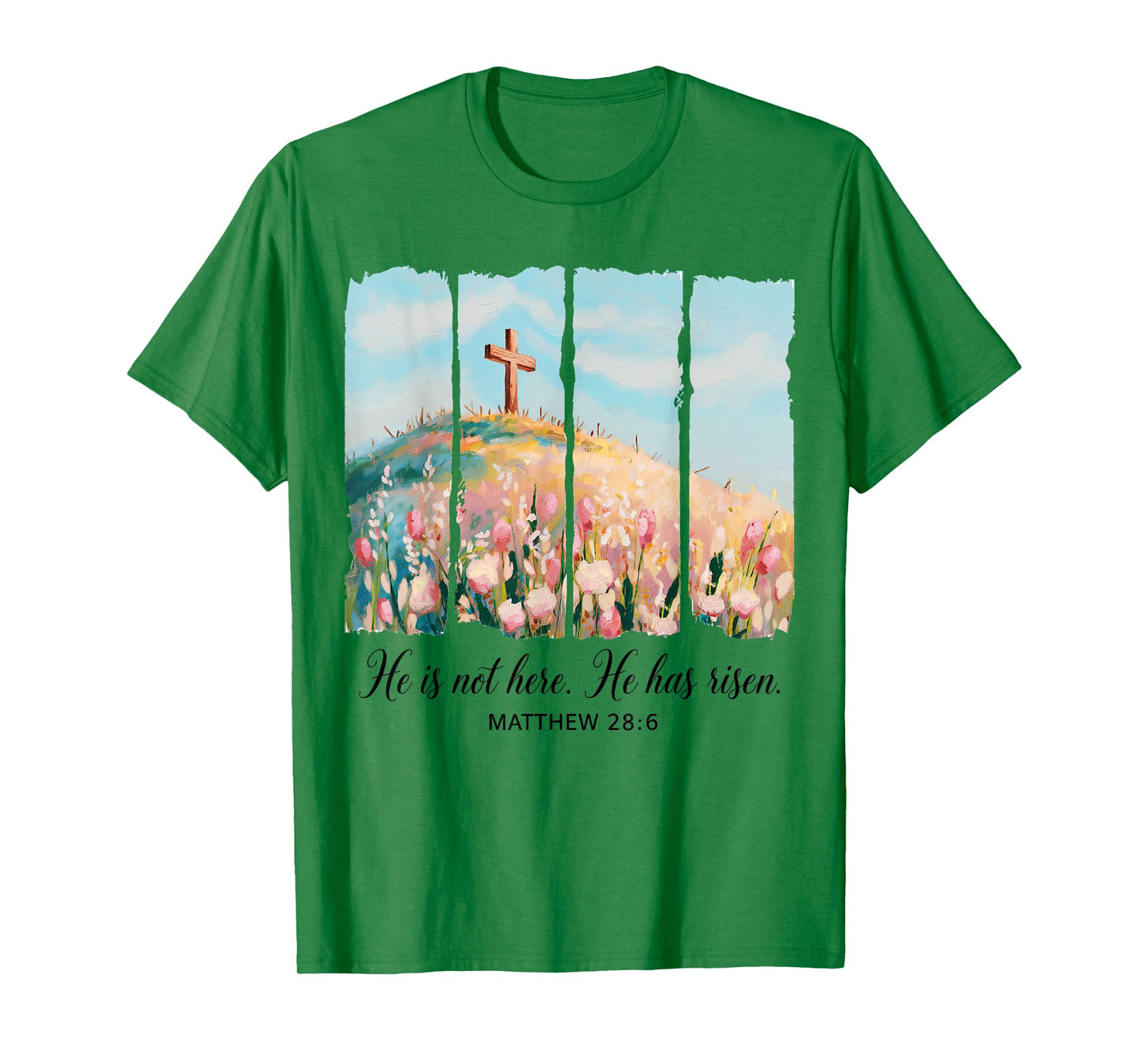 He is Risen Happy Easter Jesus Christian Women Girls Kids T-Shirt