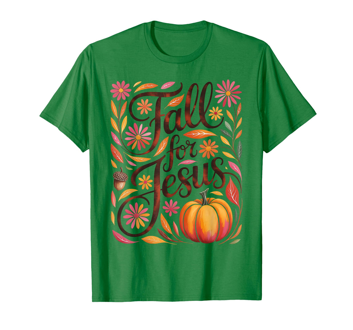 Fall For Jesus Autumn Christian Thanksgiving Boho Pumpkin T-Shirt