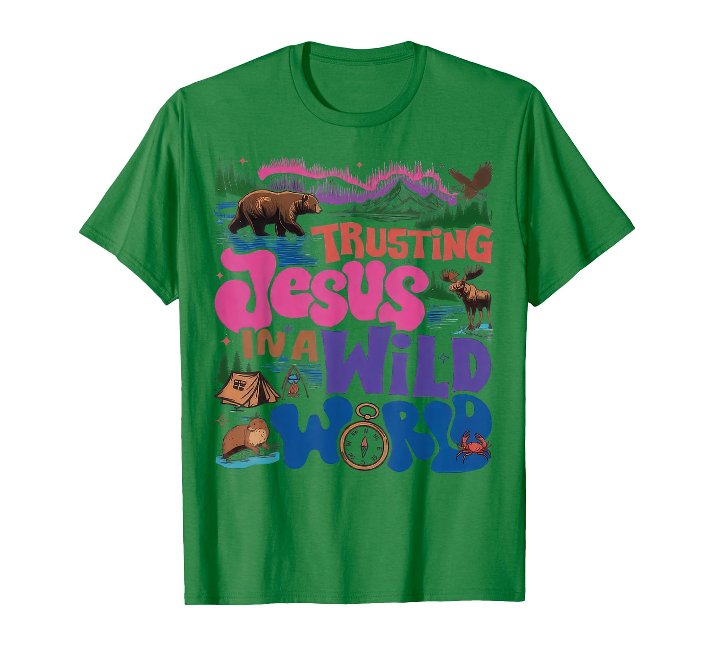 Trusting Jesus In A Wild World VBS 2025 Christian Bible T-Shirt
