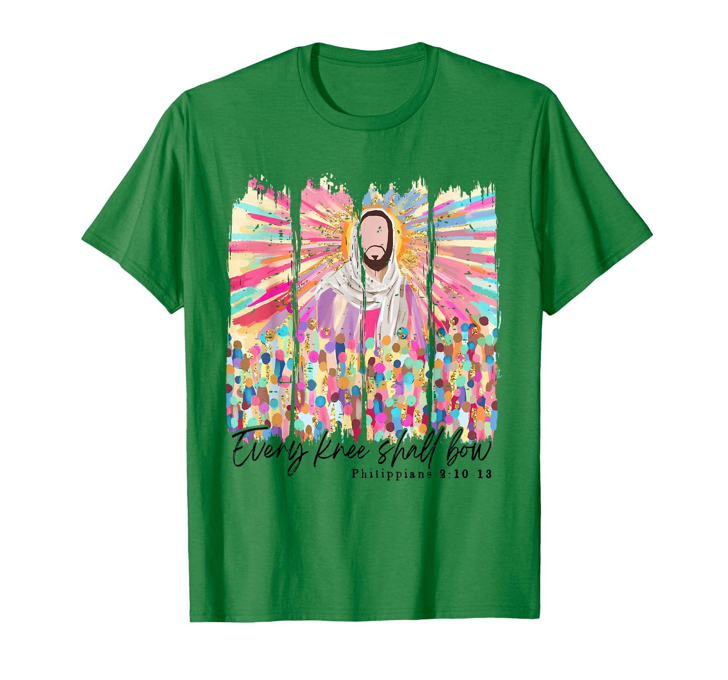Every Knee Shall Bow Bible Verse Funny Christian Easter Day T-Shirt