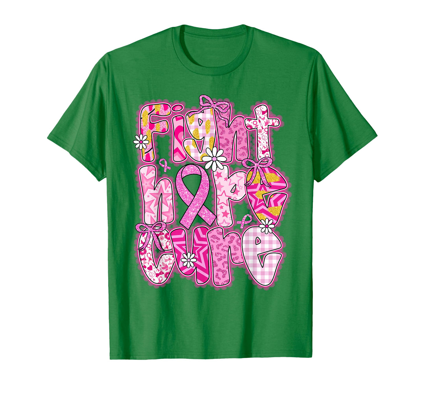 Faith Hope Cure Breast Cancer October We Wear Pink Women T-Shirt
