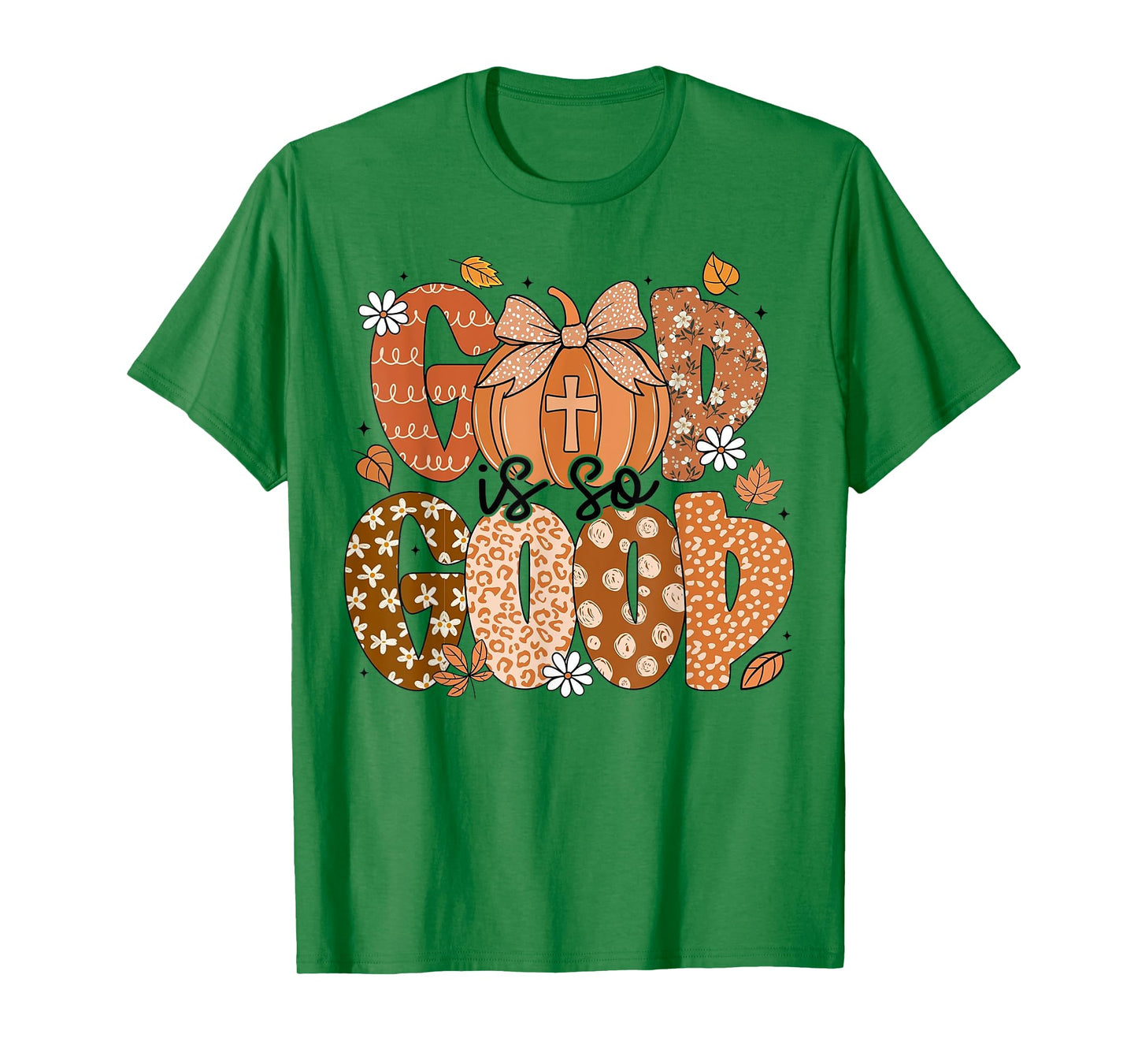 God is So Good Pumpkin Leopard Christian Faith Autumn T-Shirt