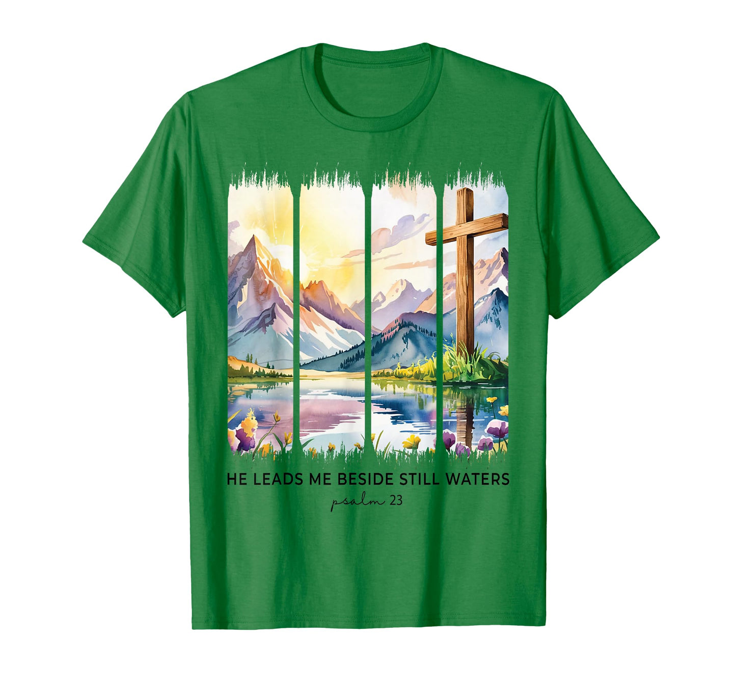 Faith Encouragement Gifts Christian Girl Women Psalm 23 T-Shirt