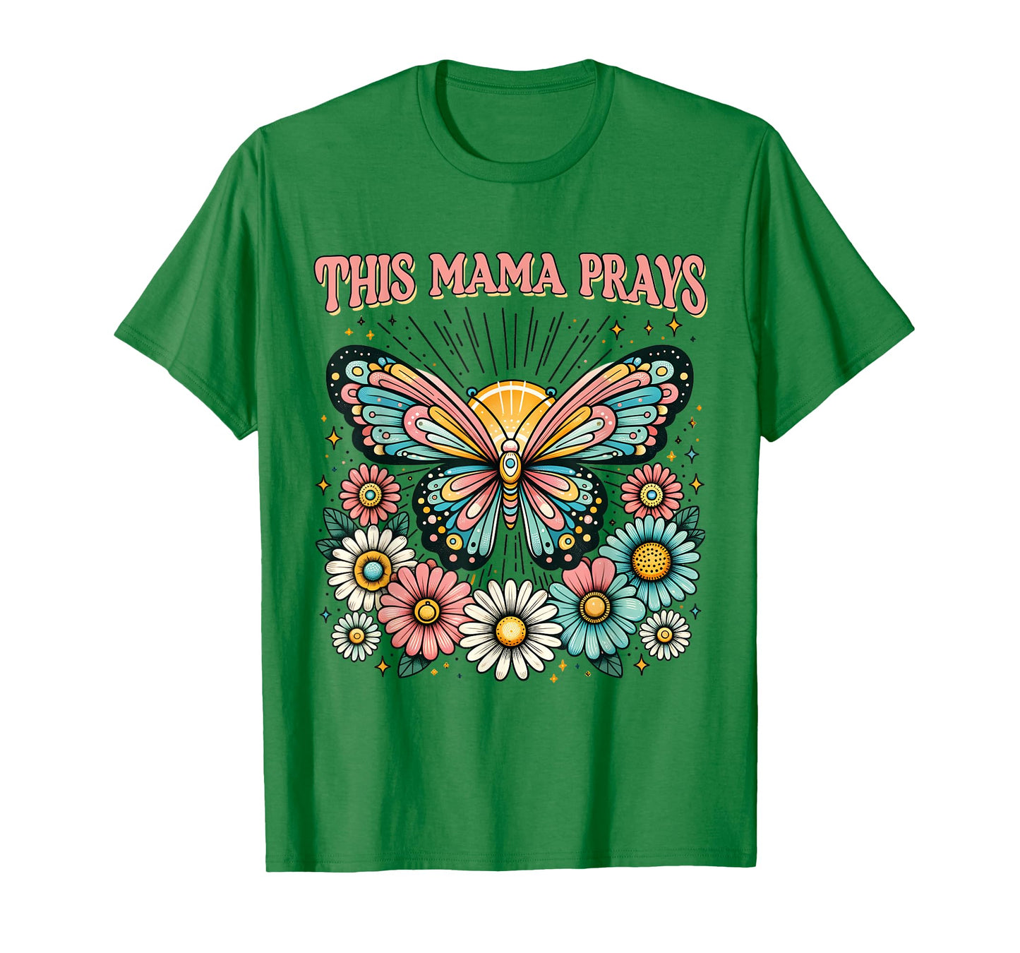 This Mama Prays Christian Mommy Faith Mother's Day T-Shirt
