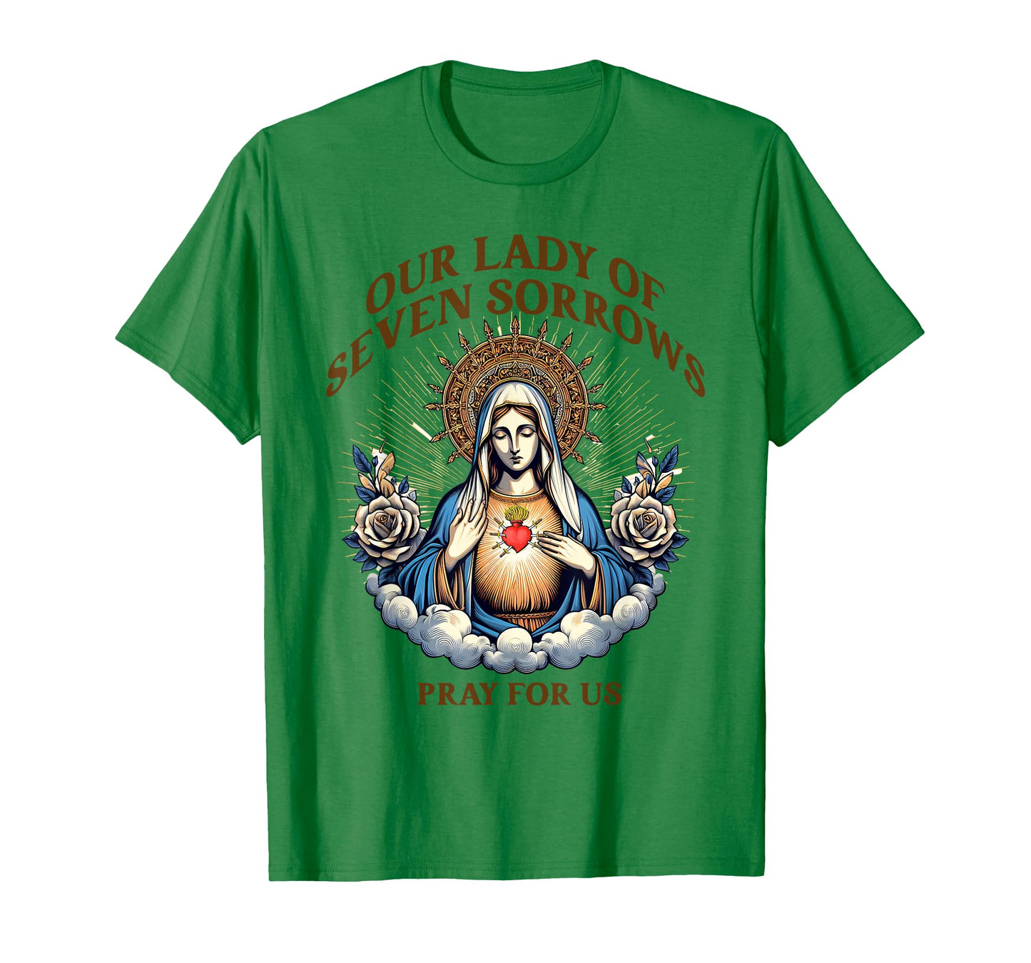 Blessed Virgin Mary Catholic Faith Our Lady Of Seven Sorrows T-Shirt