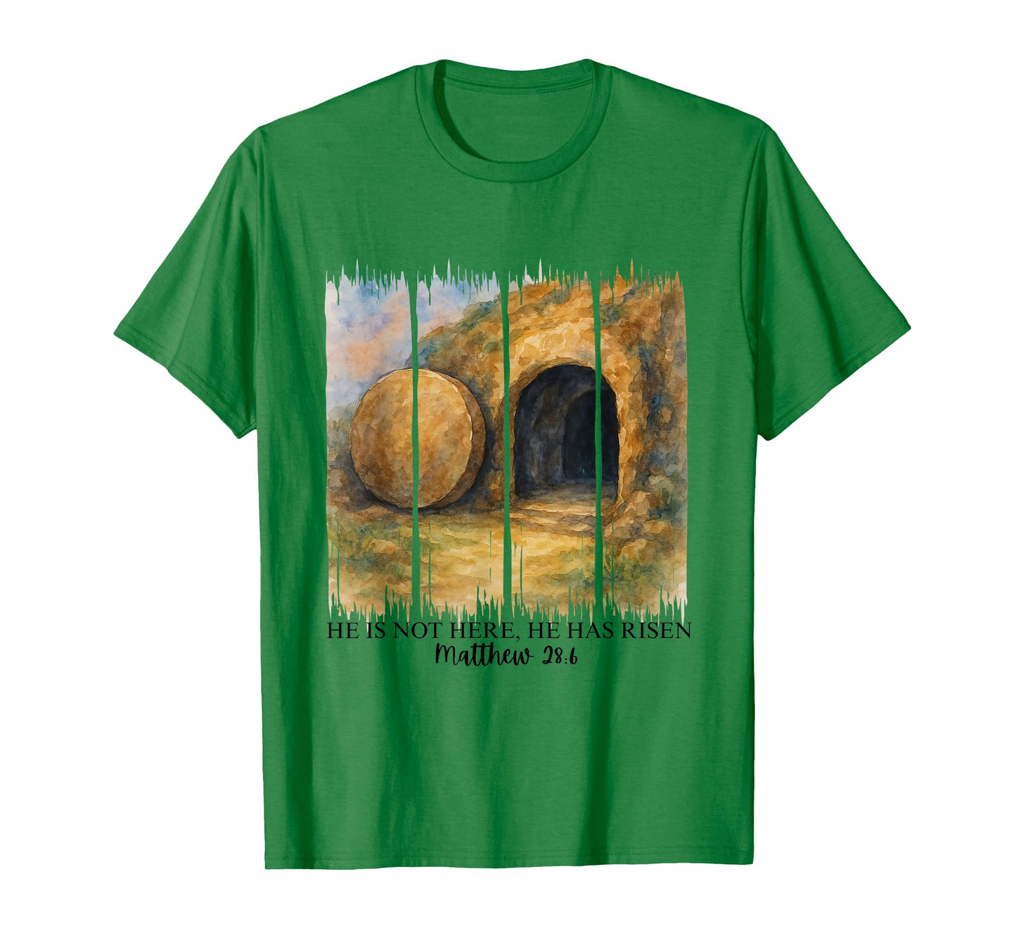 He Is Not Here He Has Risen Matthew 28:6 Easter Christian T-Shirt