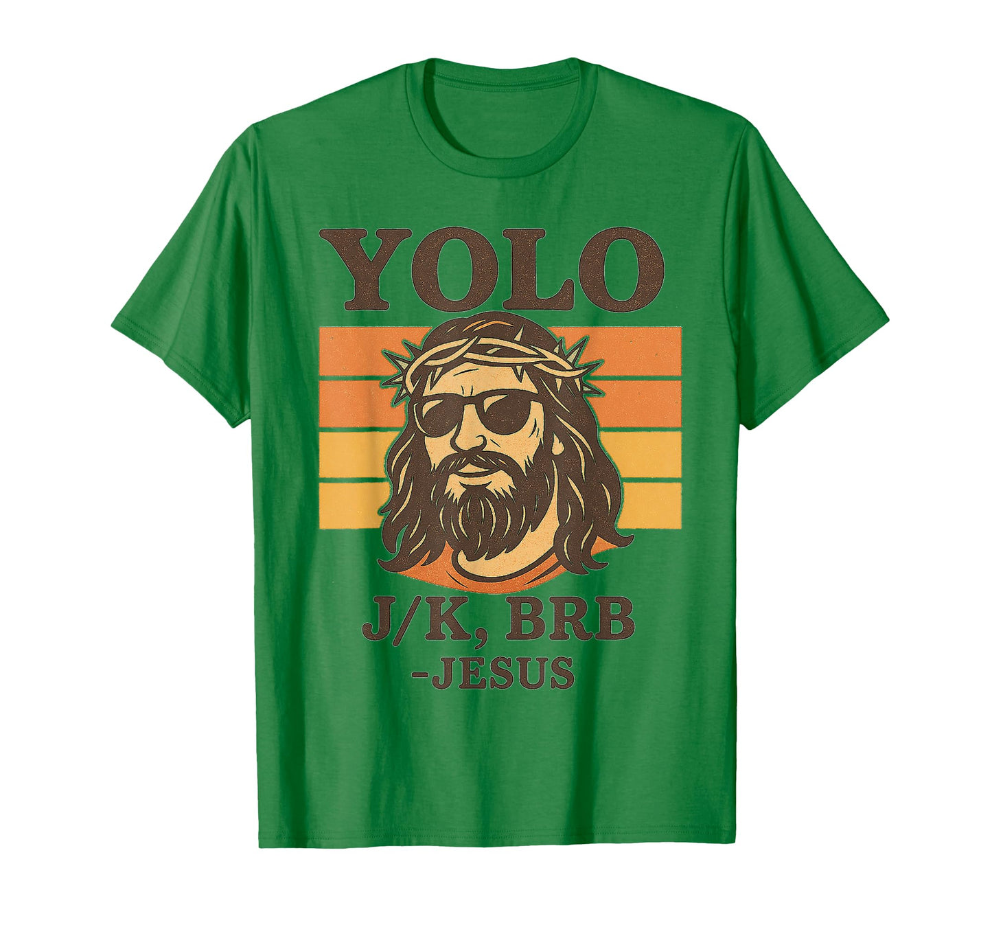 Funny Jesus YOLO JK BRB Retro Christian Easter Gifts T-Shirt