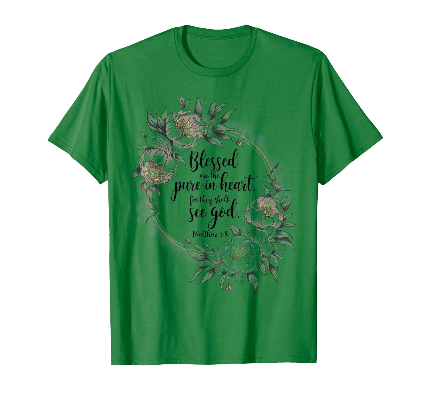 Blessed Are The Pure In Christian Faith Bible Verse Psalm T-Shirt