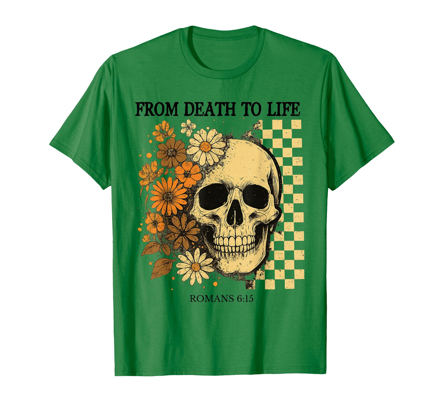 Christian Halloween Gothic Skeleton Bible Quote Romans 6:13 T-Shirt