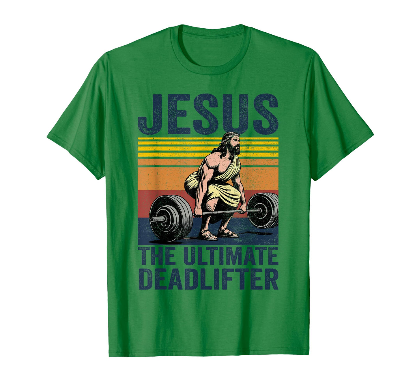 Vintage Jesus The Ultimate Deadlifter Funny Christian Gym T-Shirt