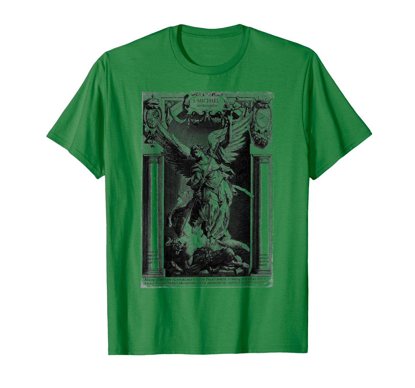 Saint Michael the Archangel Defeating Satan Christian T-Shirt