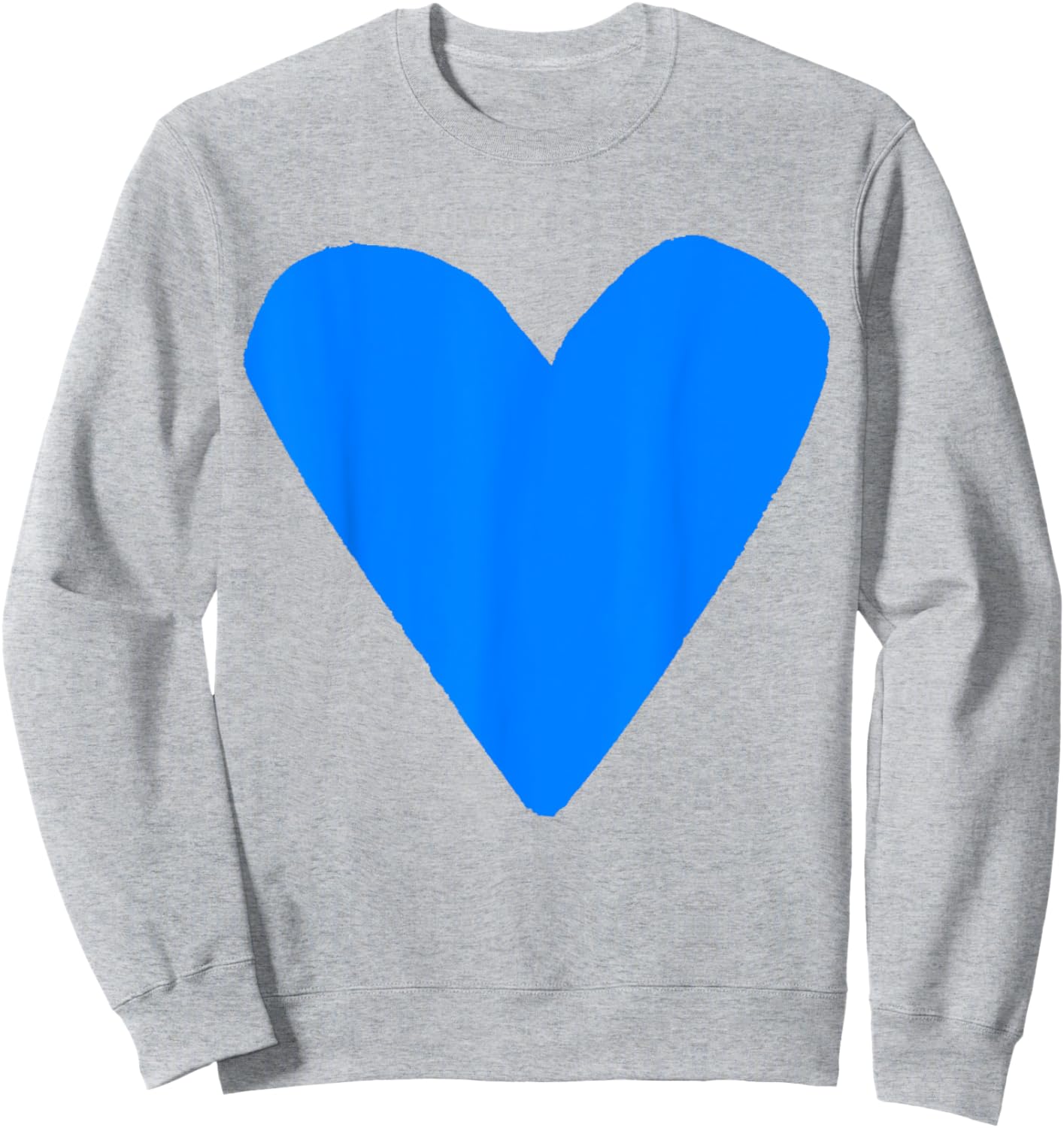 Blue Heart White Sweatshirt - Sweatshirt | Ash