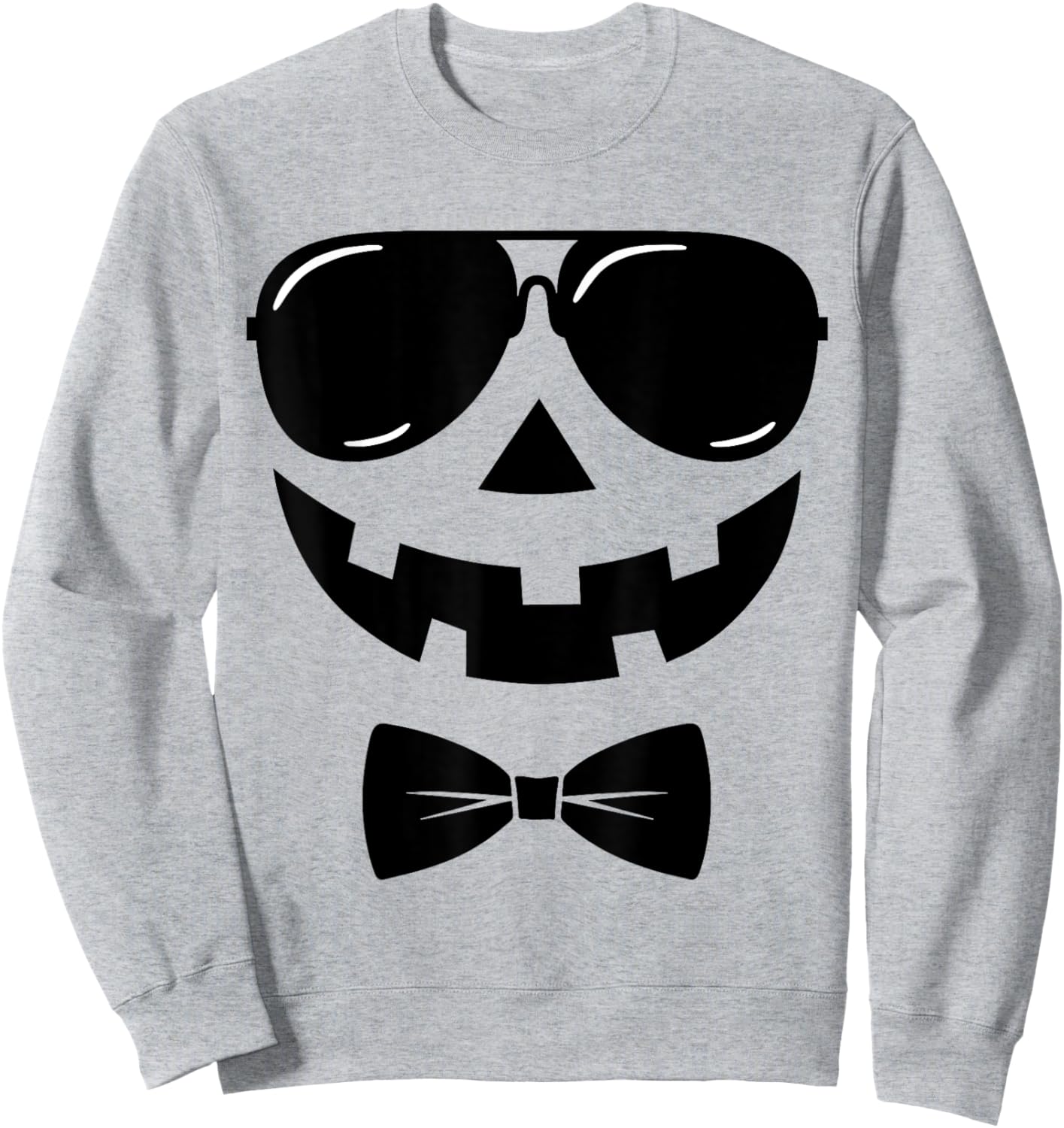 Vintage Pumpkin Face Jackolantern Jack O Lantern Halloween Sweatshirt - Sweatshirt | Ash