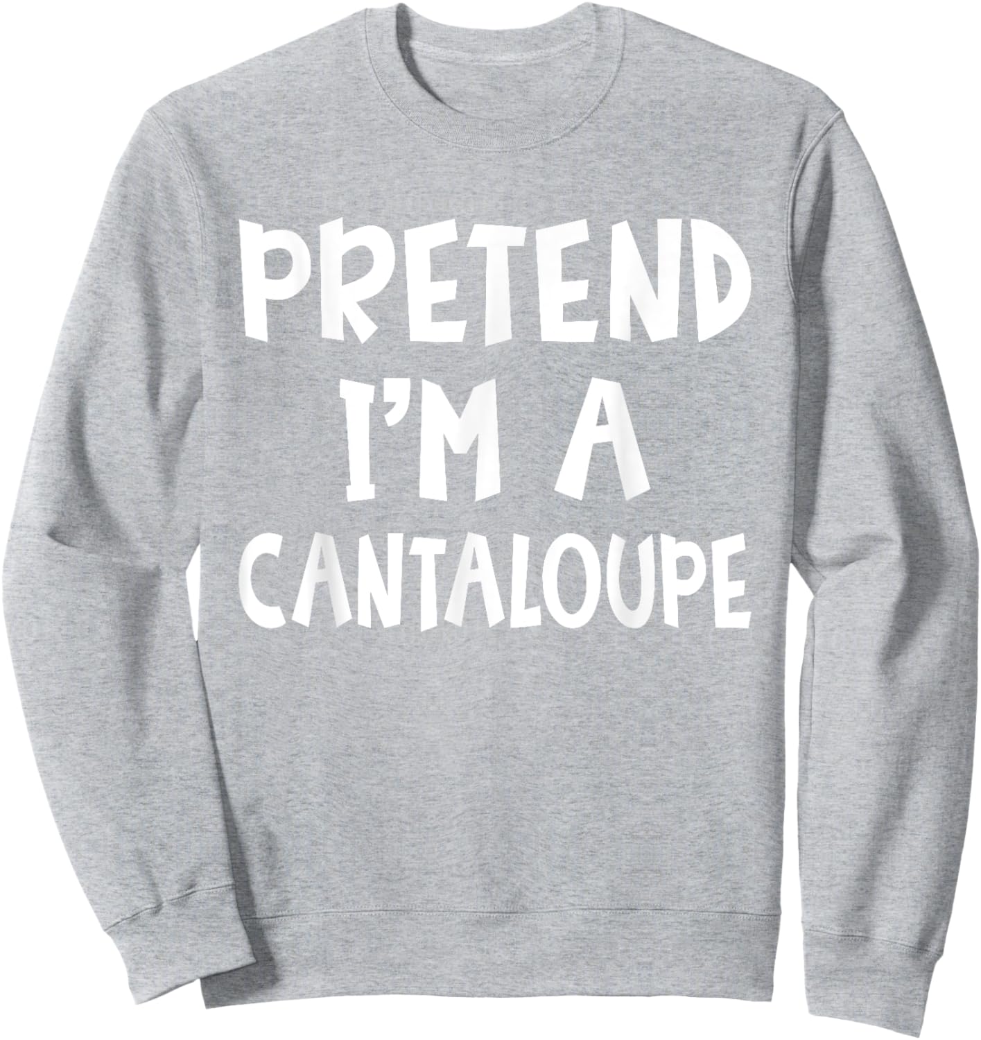 Pretend I'm A Cantaloupe Matching Costume Lazy Halloween Sweatshirt - Sweatshirt | Ash