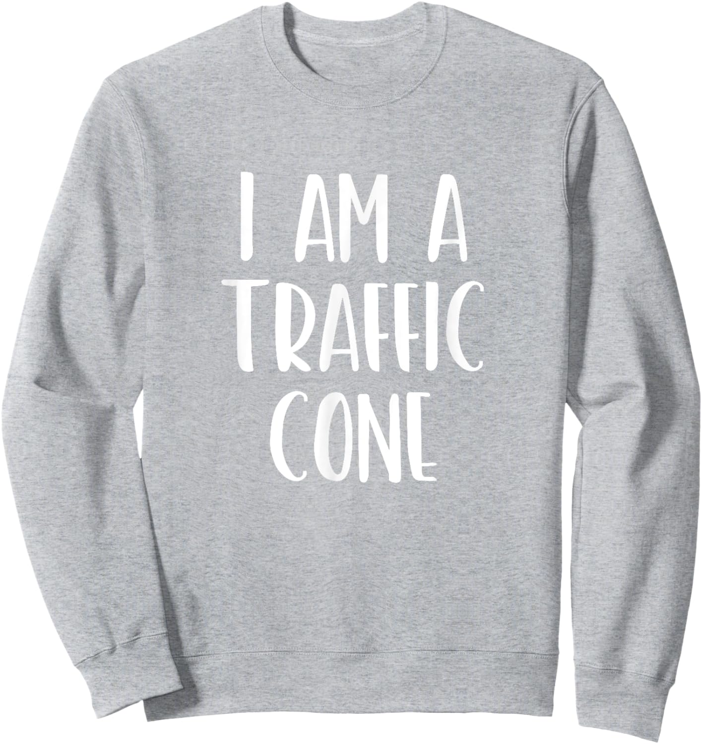 I Am A Traffic Cone Halloween I'm Simple Costume Easy Funny Sweatshirt - Sweatshirt | Ash