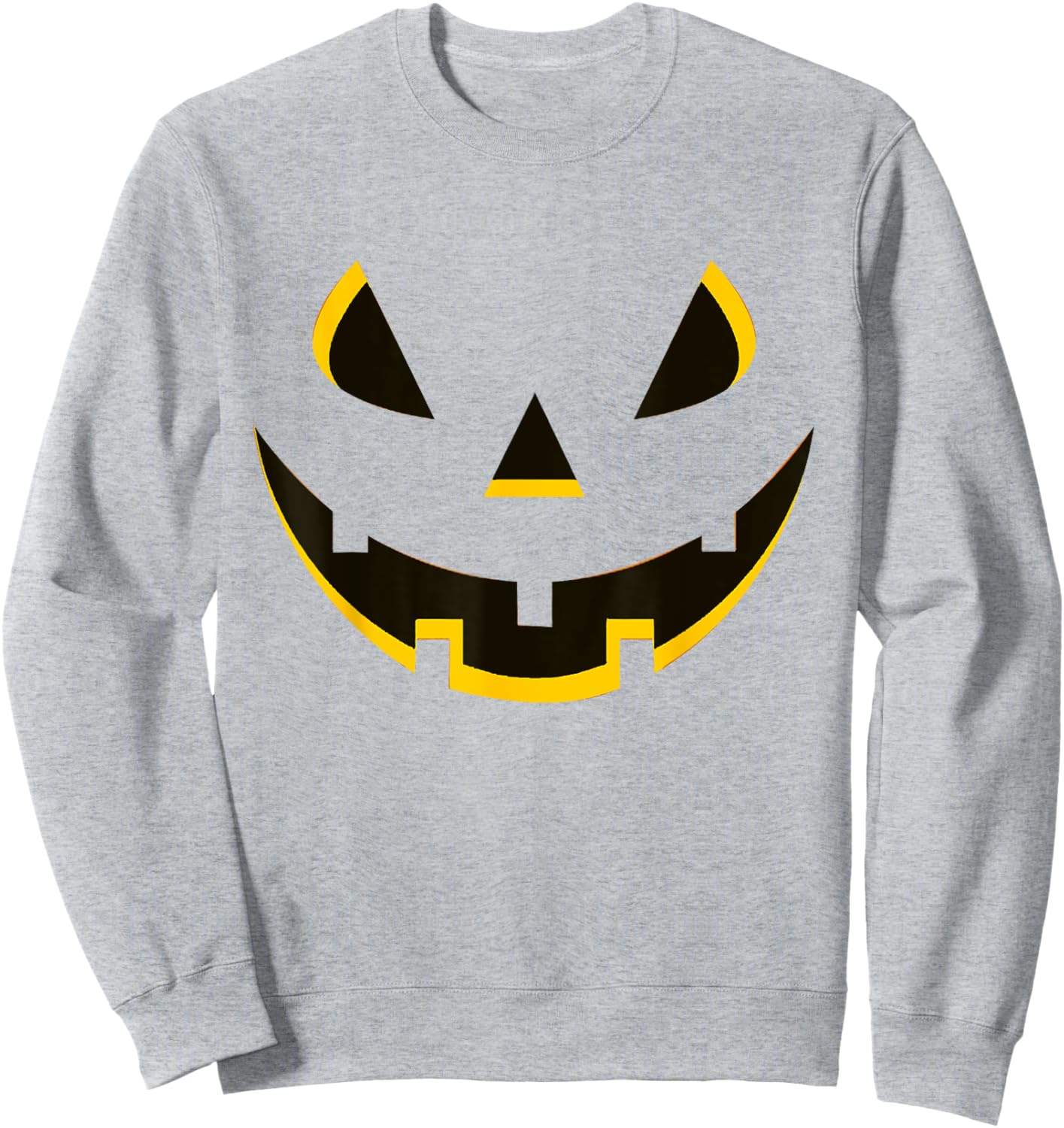 Funny Simple Lazy Halloween Pumpkin Face Costume Men Women Sweatshirt - Sweatshirt | Ash