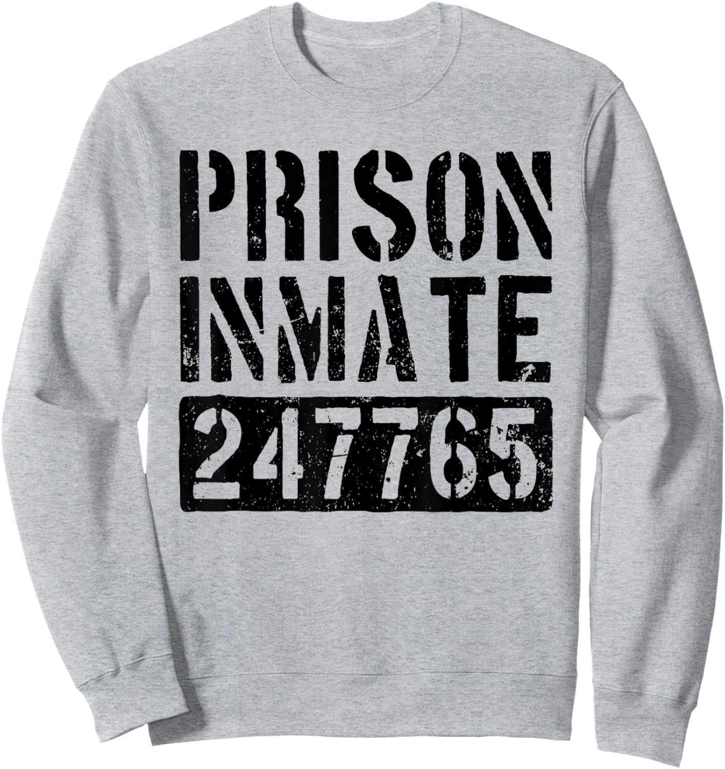 Prison Inmate Funny Jail Inmate Costume Men Sweatshirt - Sweatshirt | Ash
