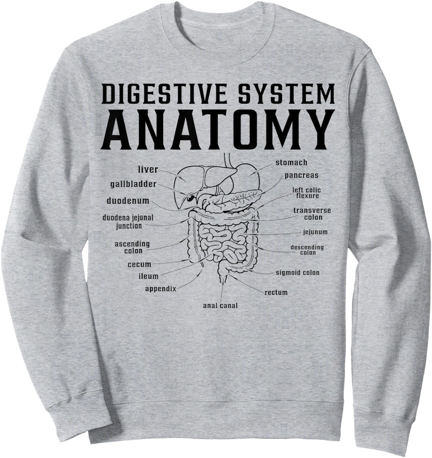 Digestive system anatomy doctor nurse Sweatshirt - Sweatshirt | Ash