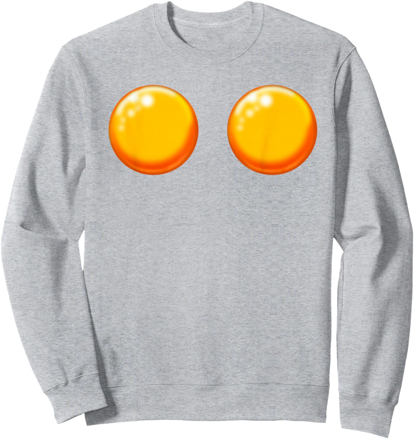 Double Yolk Egg Costume Funny Christmas Halloween Egg Sweatshirt - Sweatshirt | Ash