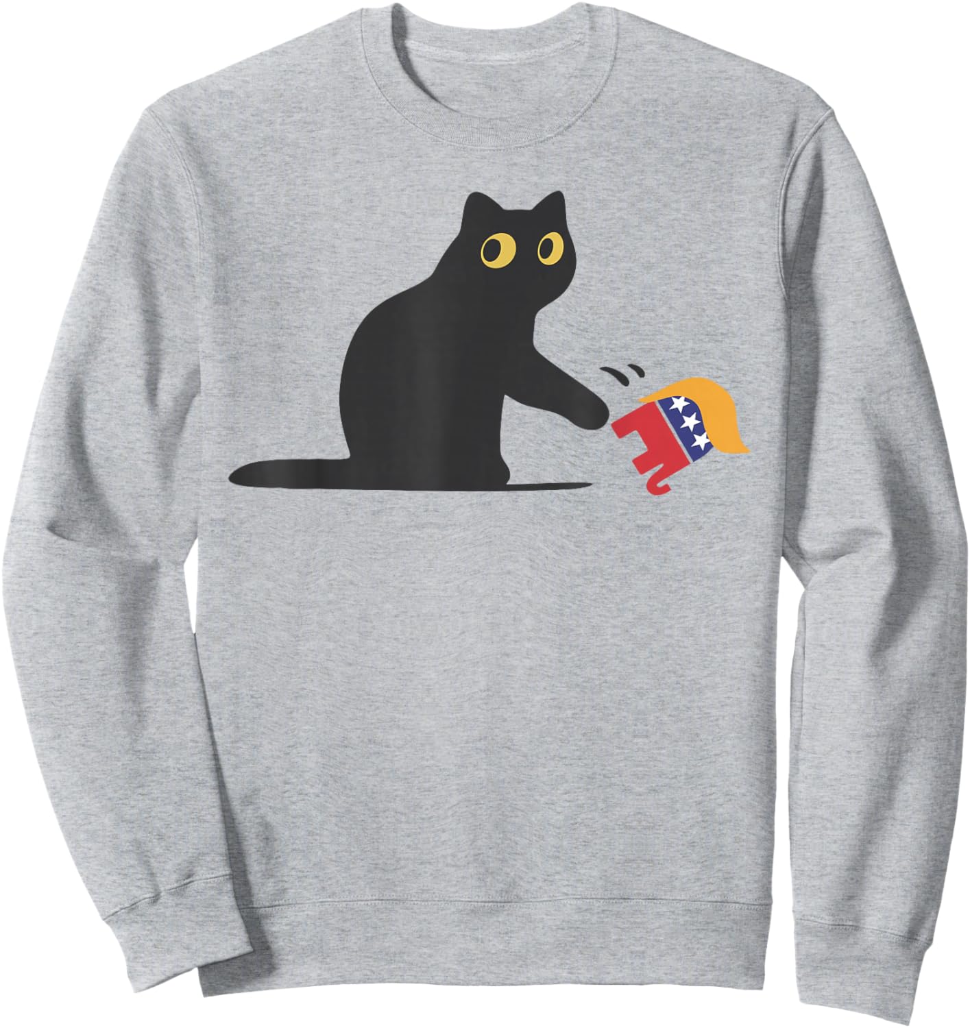 Cat Ladies for Kamala Harris Donald Trump 2024 Sarcastic Sweatshirt - Sweatshirt | Ash