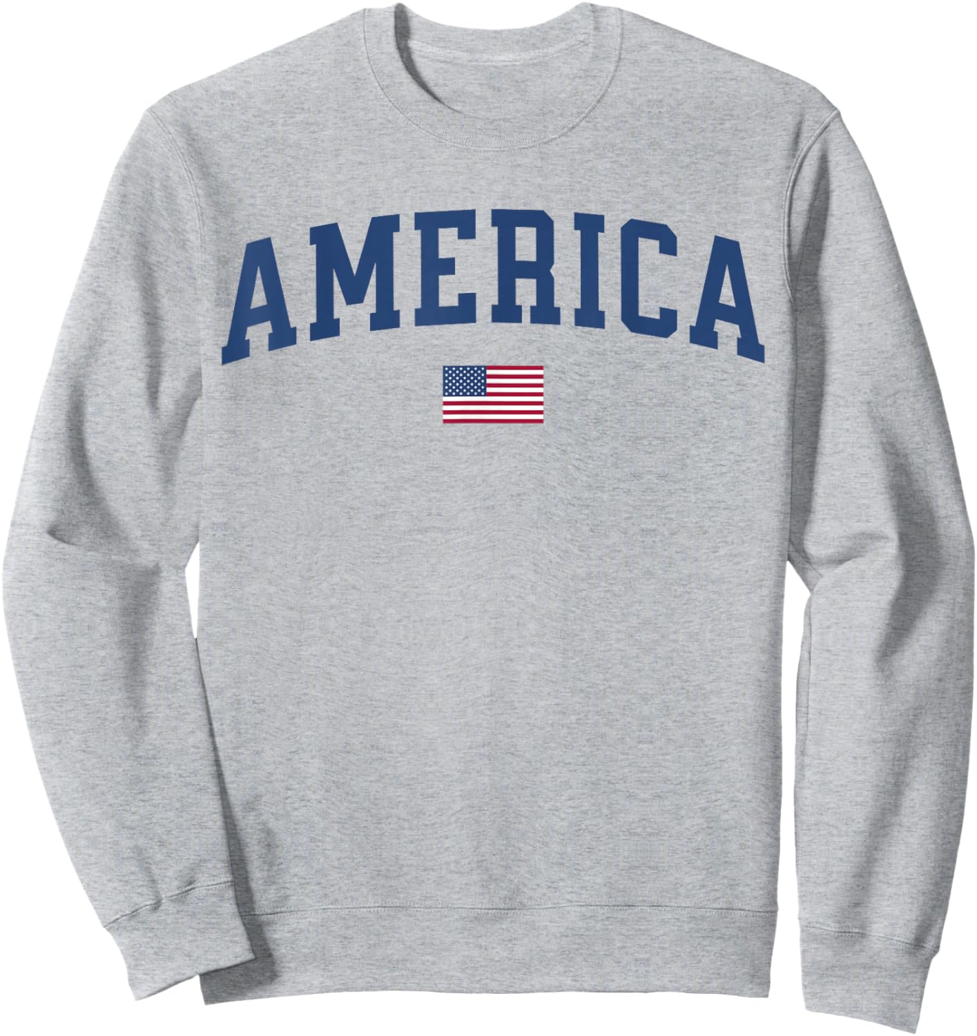 America USA Women Men Kids American Flag July 4th Patriotic Sweatshirt - Sweatshirt | Ash