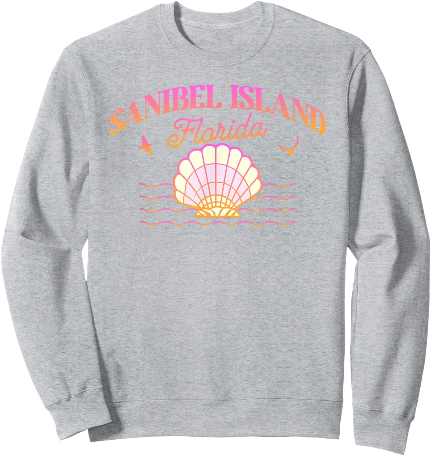 Sanibel Island Florida FL Seashell Shells Beach Souvenir Sweatshirt - Sweatshirt | Ash