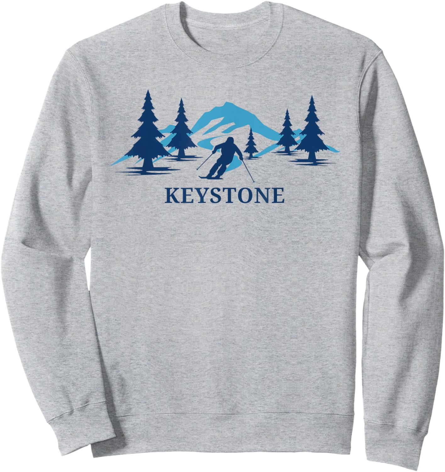 Keystone Colorado Ski Resort Mountains Sweatshirt - Sweatshirt | Ash