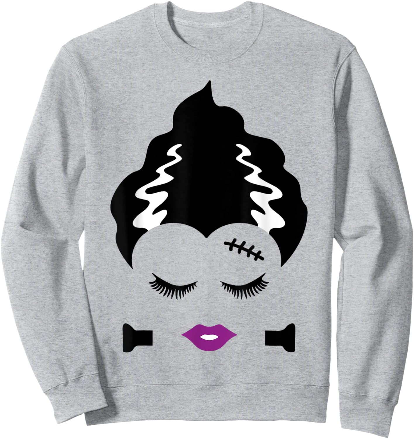 Bride of Frankenstein Monster Halloween Costume Sweatshirt - Sweatshirt | Ash