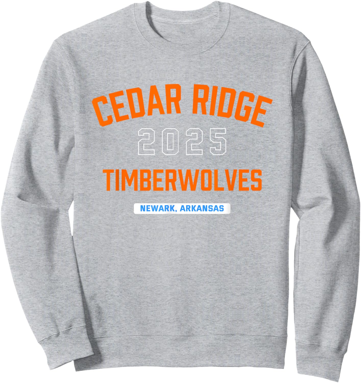 Cedar Ridge Timberwolves Newark, Arkansas 2025 Sweatshirt - Sweatshirt | Ash