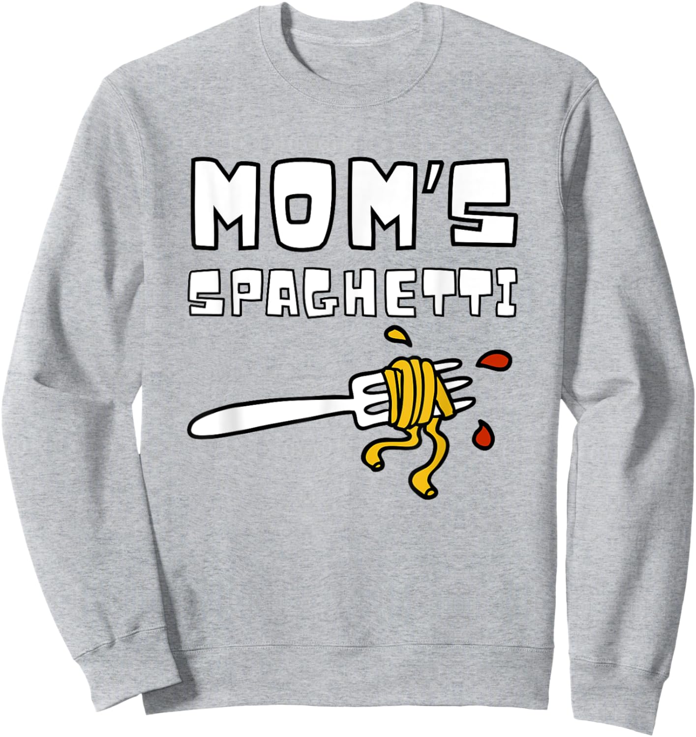 Mom's Spaghetti Funny Toddler Kids Sweatshirt - Sweatshirt | Ash