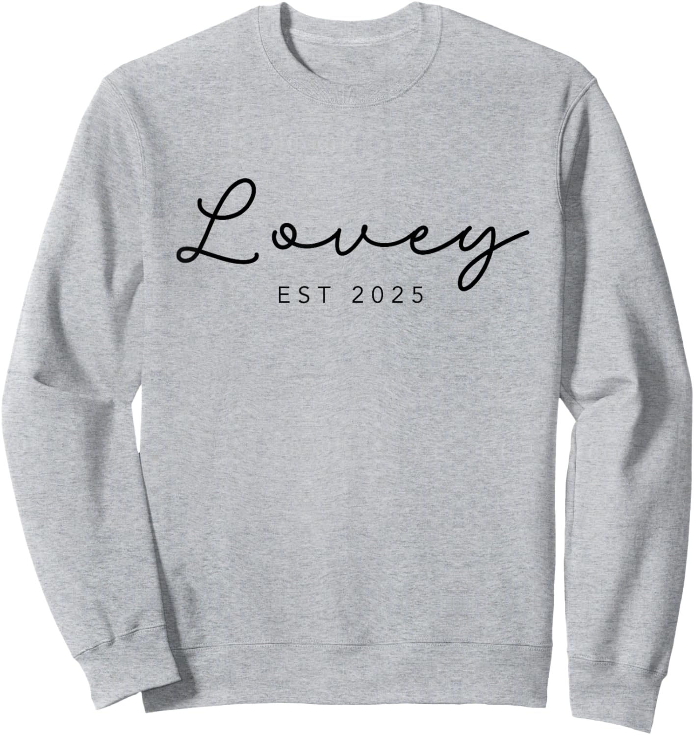 Lovey Est. 2025 Cute Heart Grandma Sweatshirt - Sweatshirt | Ash