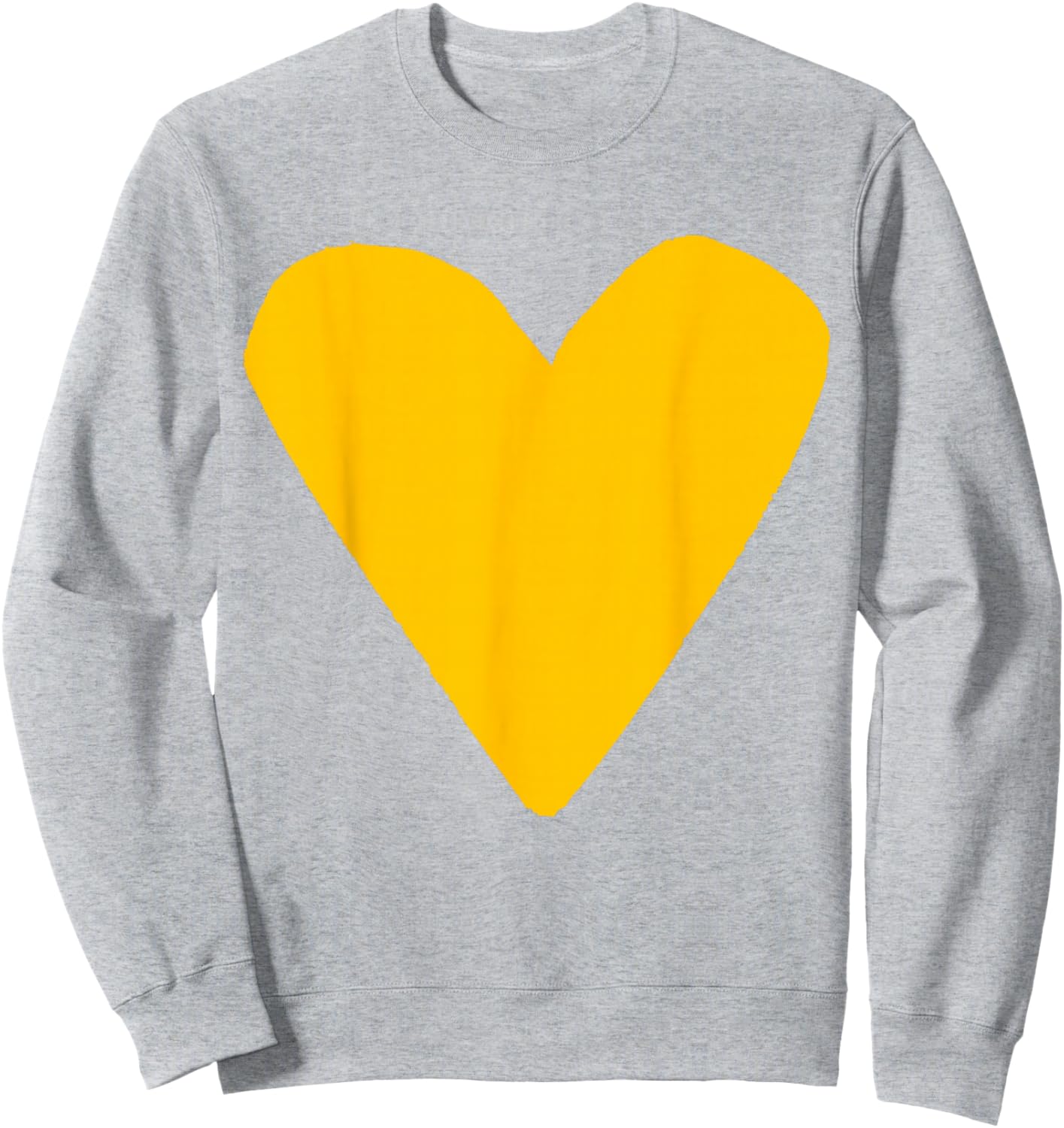 Yellow Orange Golden Heart Light Grey Sweatshirt - Sweatshirt | Ash