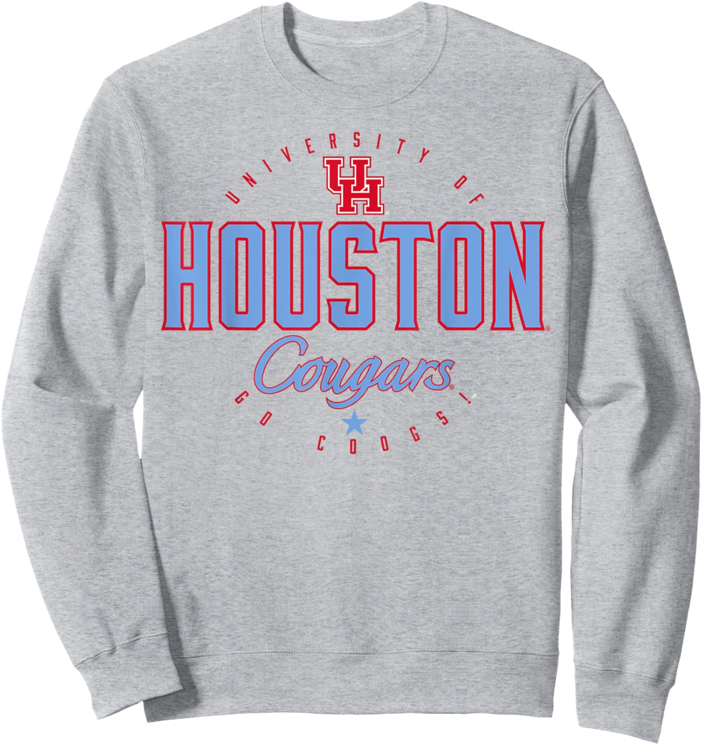 University of Houston | Houston Blue Collection Circle Icon Sweatshirt - Sweatshirt | Ash