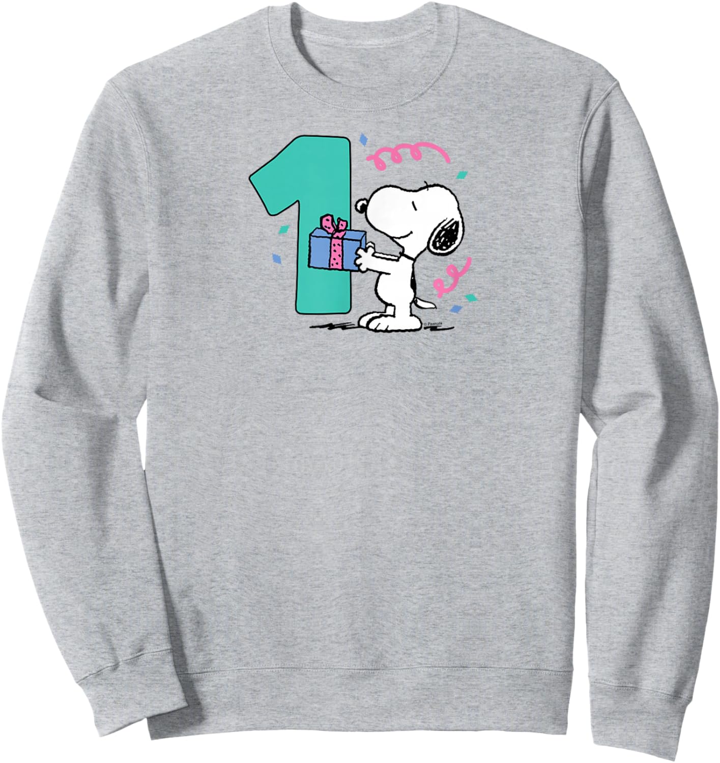 Peanuts - Snoopy 1st Birthday Party Sweatshirt - Sweatshirt | Ash